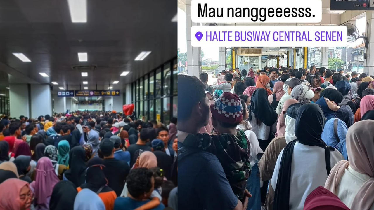 Ada HUT TNI di Monas, Stasiun Manggarai-Juanda hingga Halte Transjakarta Dipenuhi Lautan Penumpang