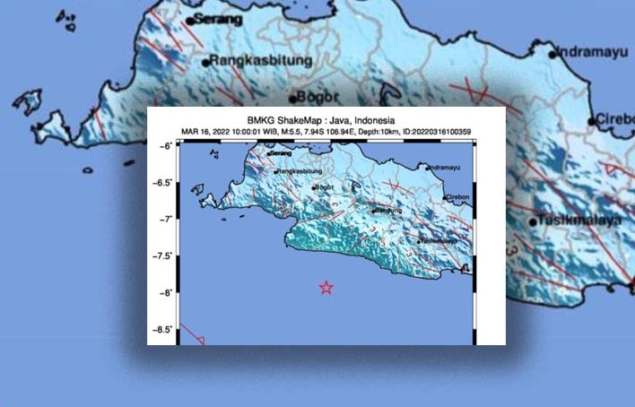Hasil Mitigasi BMKG Ternyata Gempa Sukabumi Berdekatan Sumber Gempa Tahun 2009, Hiposenter Relatif Dalam