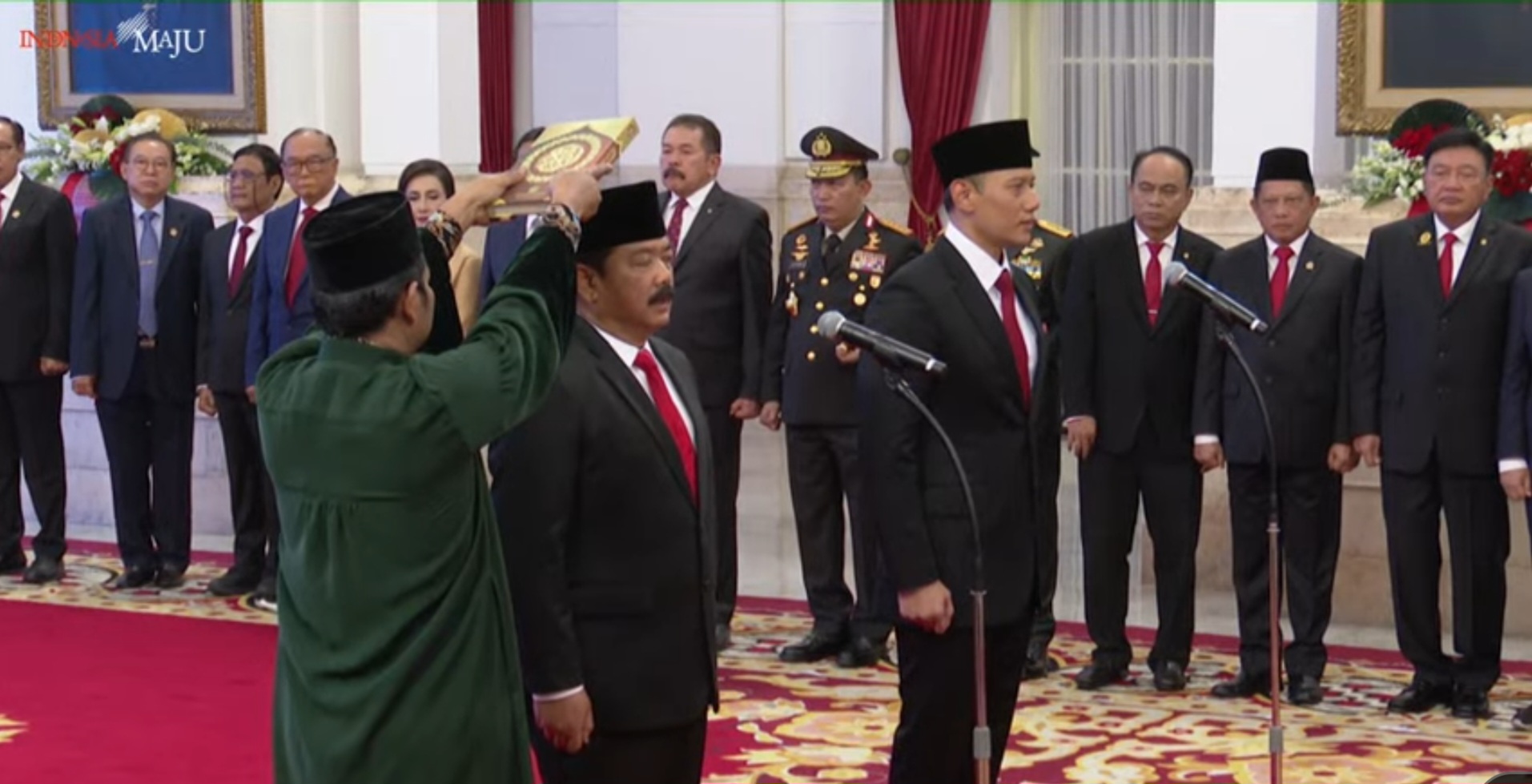 Momen Jokowi Lantik AHY Jadi Menteri ATR/BPN dan Hadi Tjahjanto Sebagai Menkopolhukam