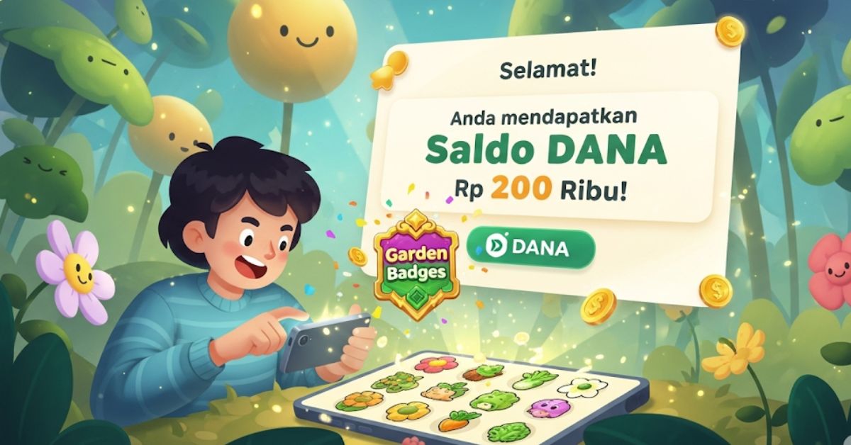 Main Game Dapat Saldo DANA Gratis Rp 200 Ribu dari Garden Badges
