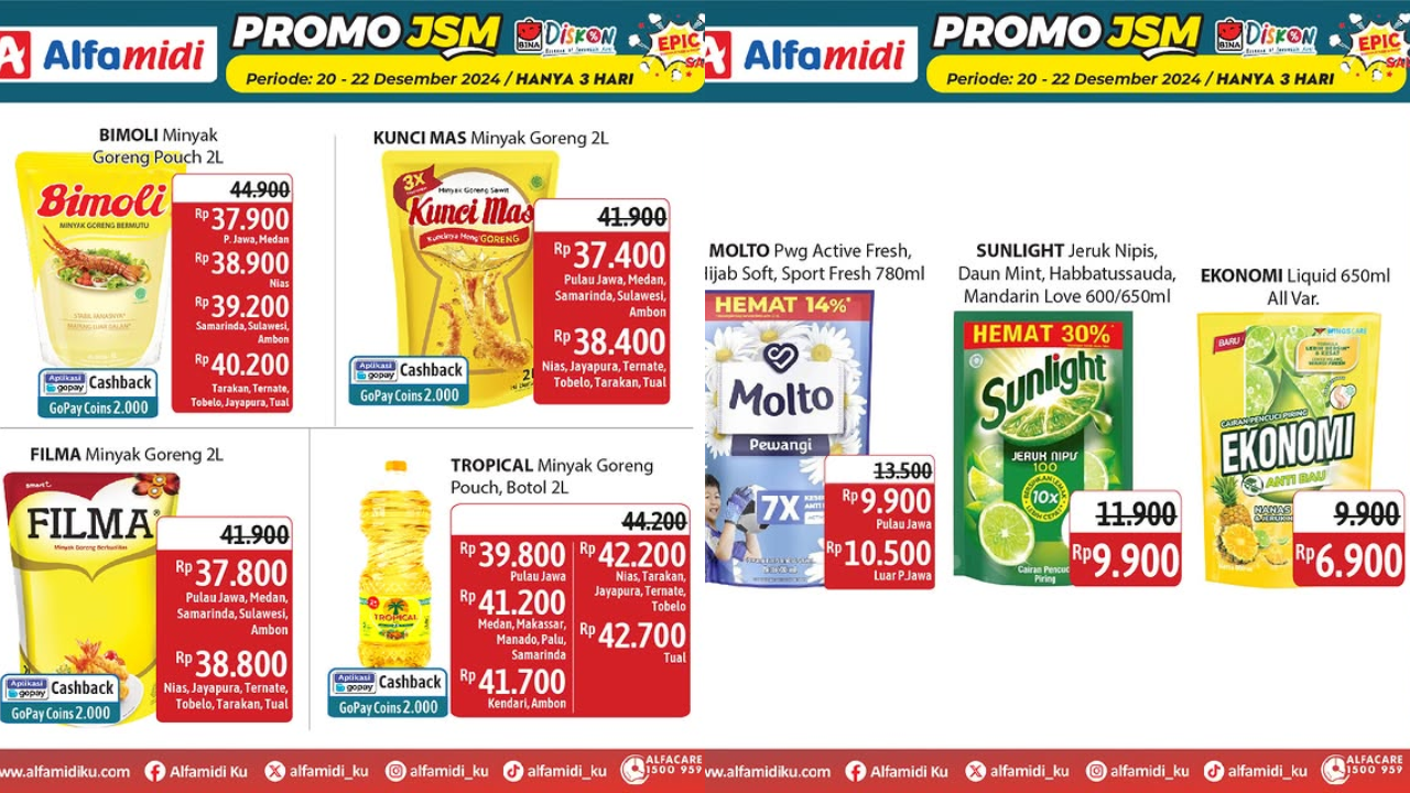 Katalog Promo JSM Alfamidi Terbaru 20-22 Desember 2024, Sunlight Cuma Rp6 Ribuan