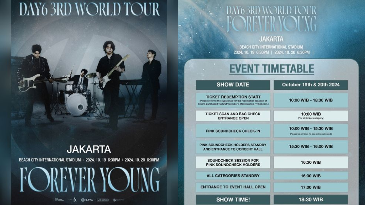 Wajib Catat! Rundown Konser DAY6 di Jakarta 19-20 Oktober 2024