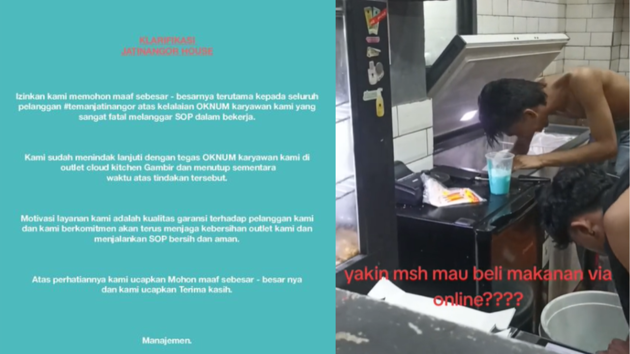 Viral Karyawan Ayam Jatinangor House di Gambir Tak Pakai Baju, Manajemen Restoran: Kami Menutup Sementara Waktu