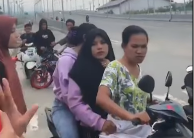 Viral Perempuan Berbonceng 3 Dianiaya di Kota Palu, Pelaku Layangkan Pukulan Berkali-kali   