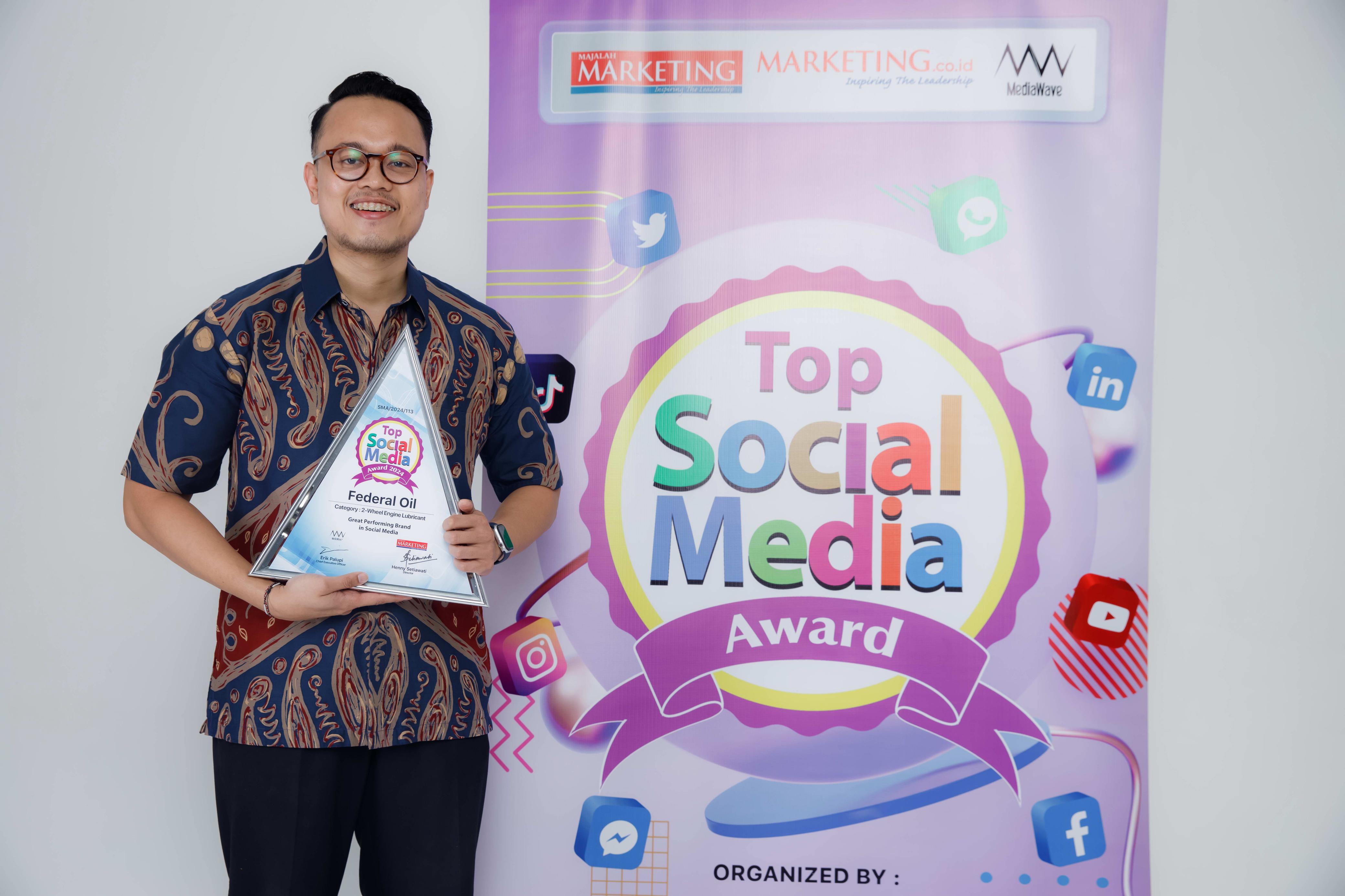 Jaga Sentimen Positif di Digital, Federal Oil Kembali Raih Social Media Award 2024