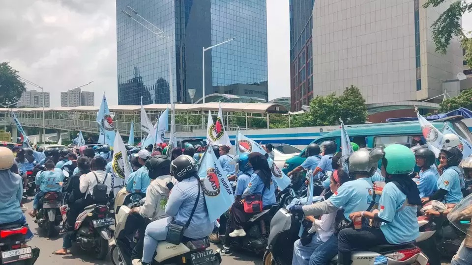 OjolET Ramaikan SUGBK Senayan Dukung Prabowo-Gibran