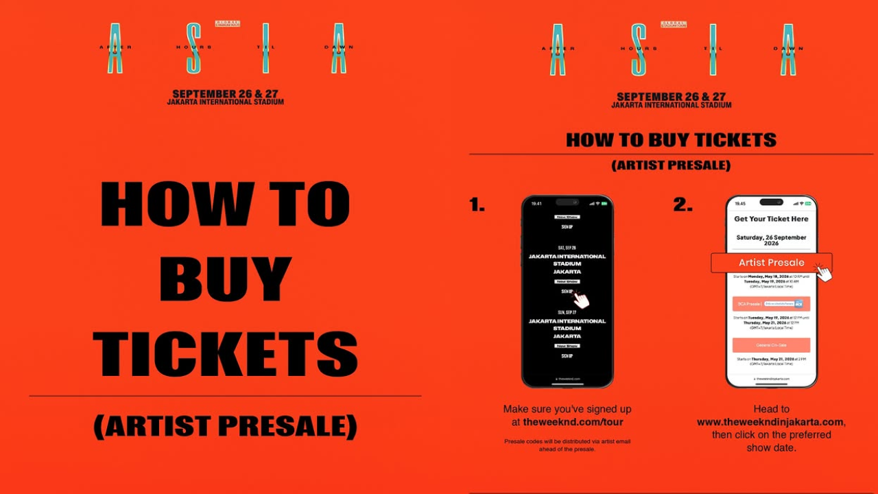 Link dan Cara Beli Tiket Konser The Weeknd di Jakarta 2026 Artist Presale Hari Ini, Dibuka Pukul 10.00 WIB