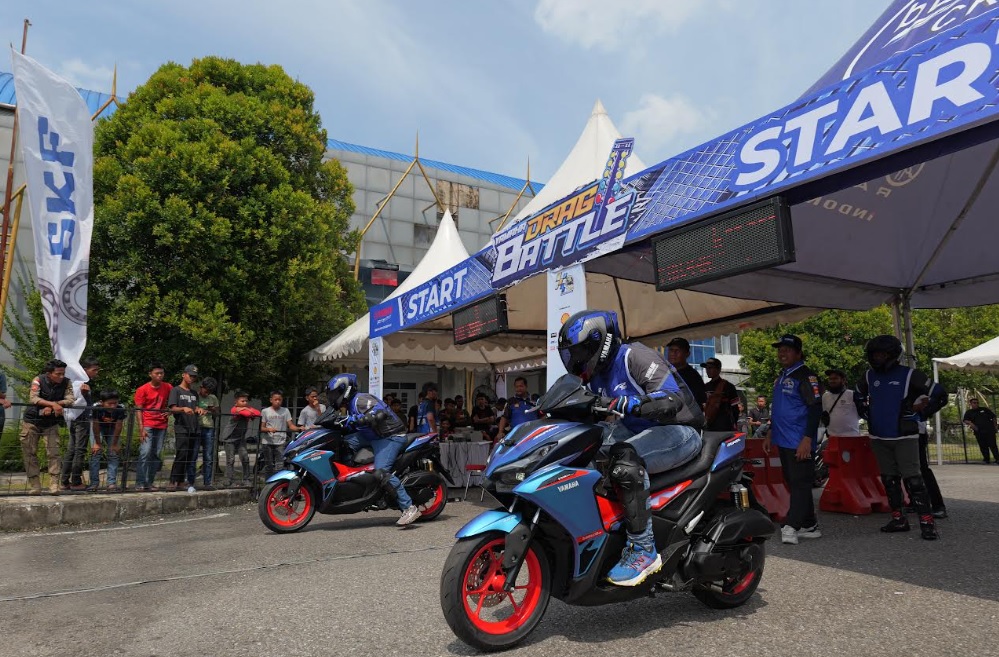 Drag Battle Aerox Alpha Riau, Ratusan Peserta Catatkan Waktu Terbaik