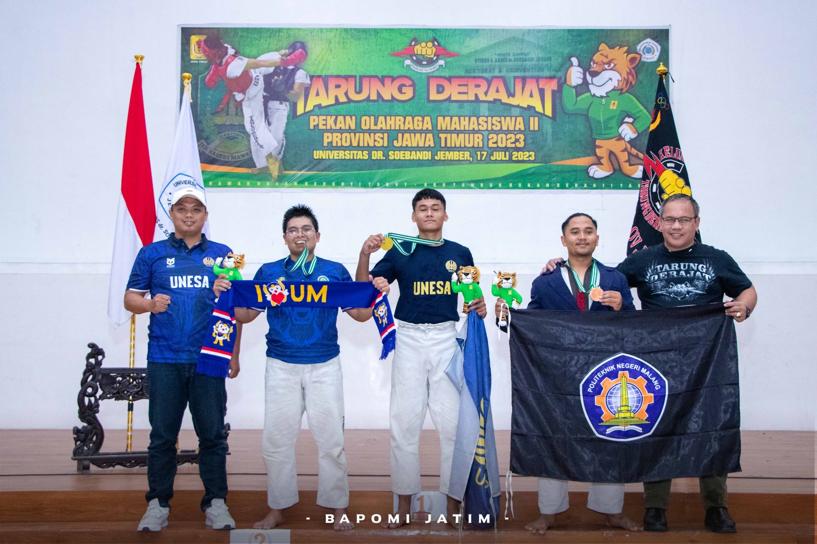 Agresivitas Universitas Negeri Malang Duduki Puncak Klasemen Cabor Tarung Derajat