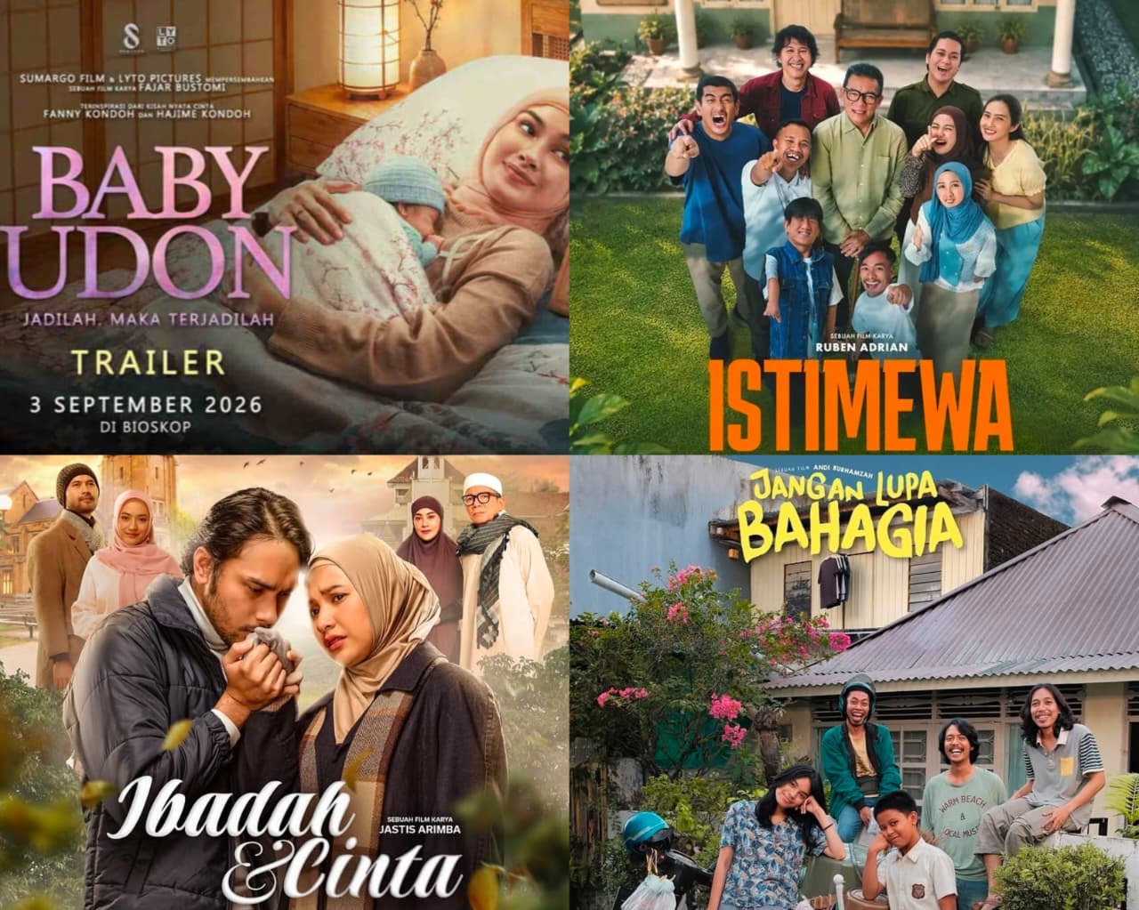 9 Film Indonesia Tayang September 2026, Ada Baby Udon hingga Drama ART Jenaka