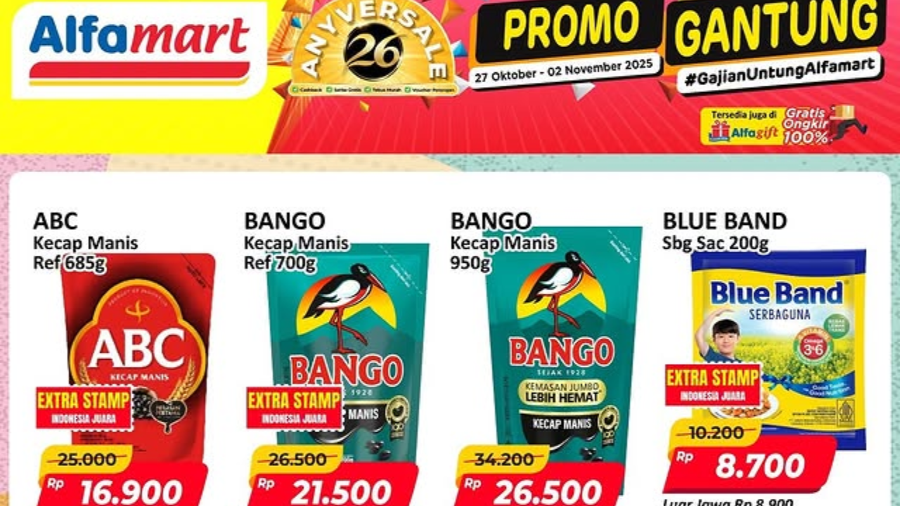 Promo JSM Alfamart Hari Ini Terbaru 2 November 2025, Gajian Awal Bulan Kecap Bango Rp21 Ribuan