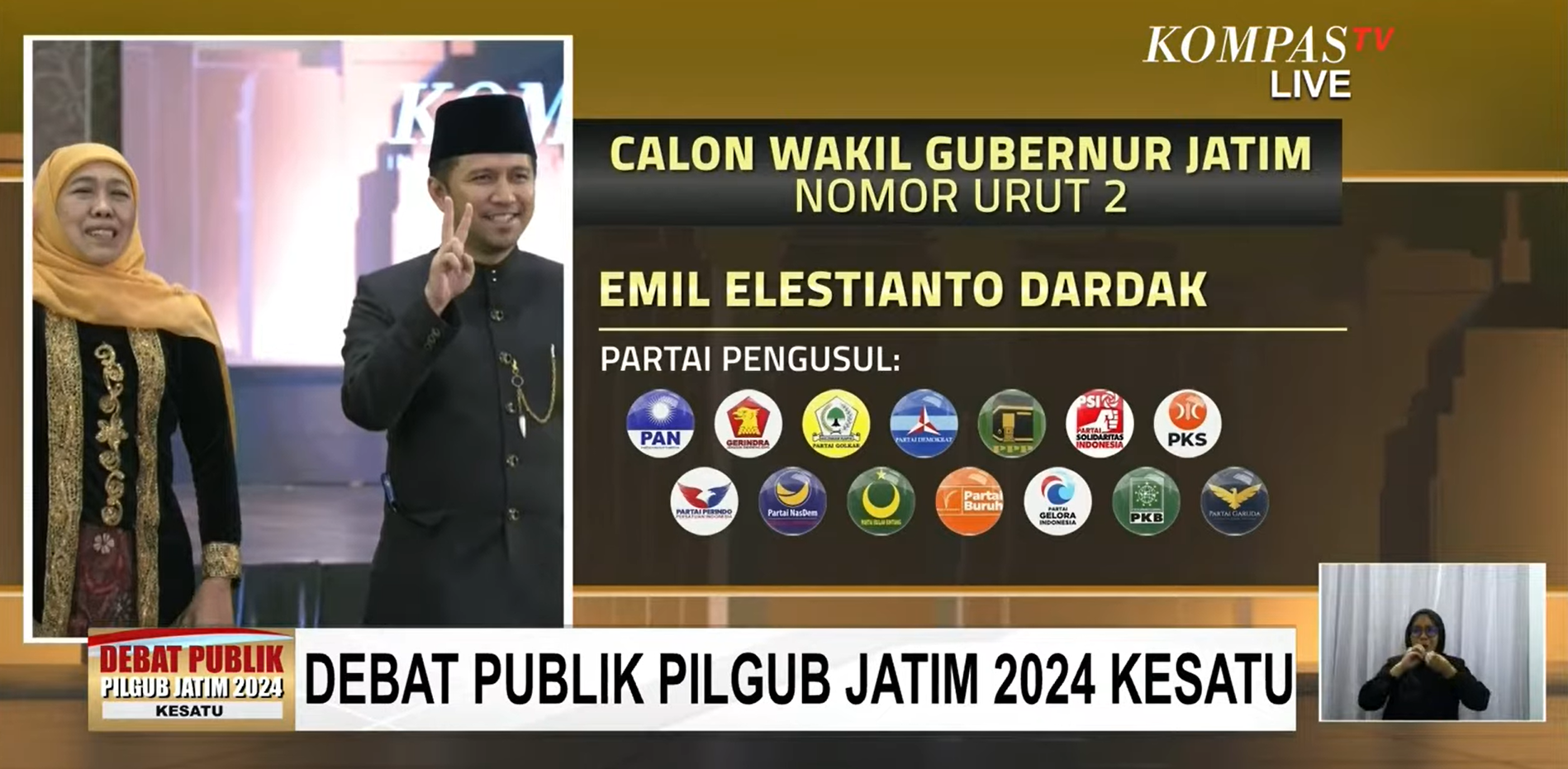 PKB Protes KPU Jatim, Logonya Nyasar di Khofifah-Emil Saat Debat Pilgub Jatim