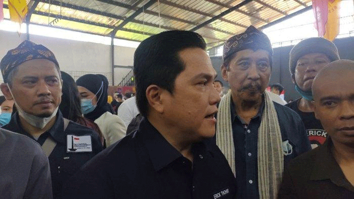 Teriakan Presiden Sambut Kedatangan Erick Thohir