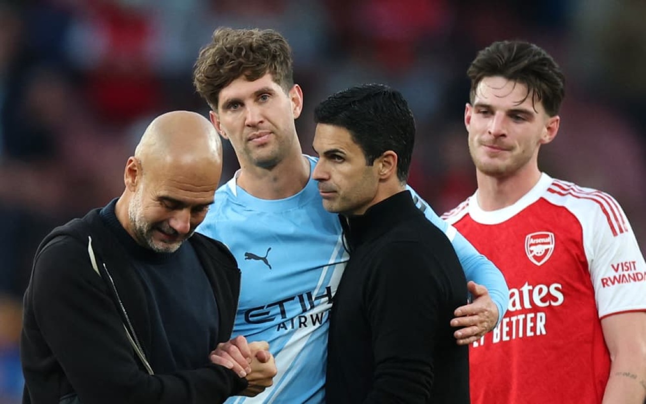 Arsenal vs Man City Berakhir Imbang, Mikel Arteta dan Pep Guardiola Berbagai Pelajaran