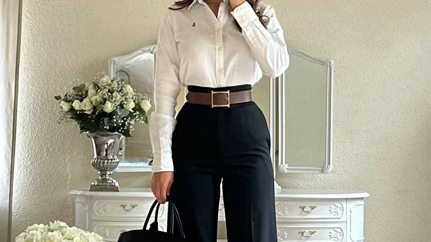 Padu Padan Outfit Hitam Putih ala Catharina Elisabeth, Wujudkan Tampilan Profesional