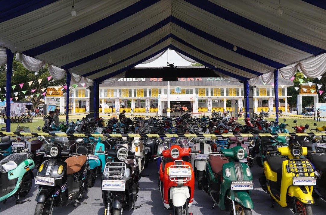 Puluhan Motor Classy Yamaha Adu Keren di ModifiClassy Binjai 2024