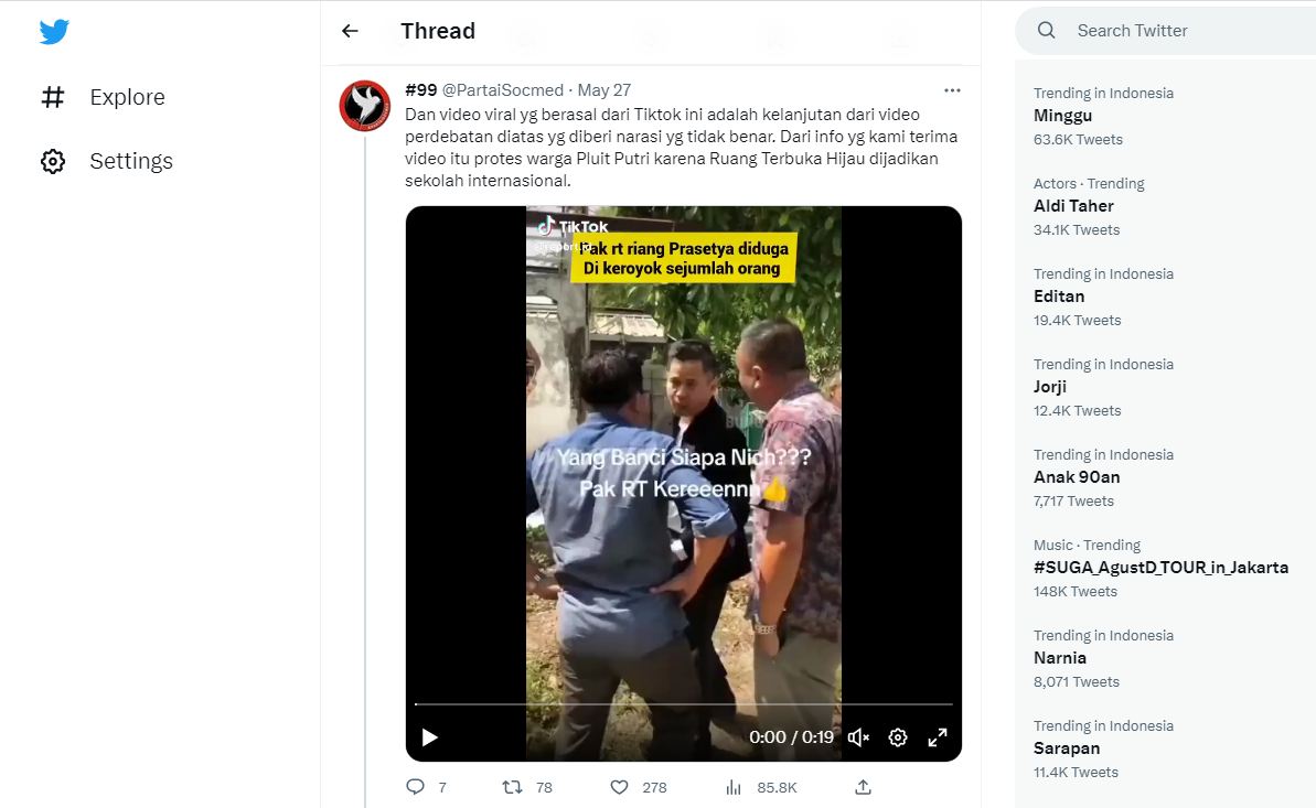 Video Lama Ketua RT Riang Terlibat Keributan Viral, Netizen Riuh