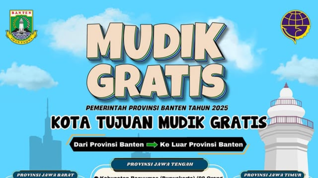 Mudik Gratis Lebaran 2025 Pemprov Banten, Cek Rute, Syarat, dan Jadwal Pendaftaran