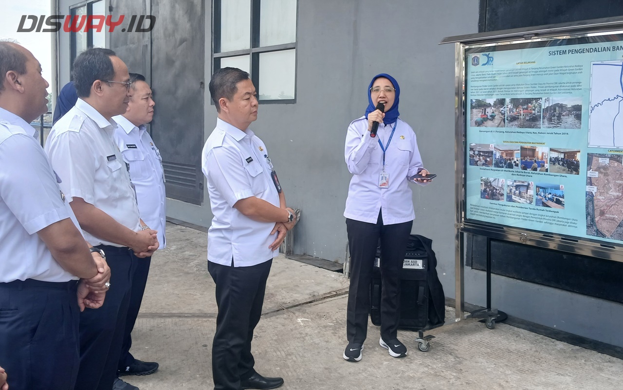 Mitigasi Banjir Jakarta, Teguh Setyabudi Cek Rumah Pompa Green Garden