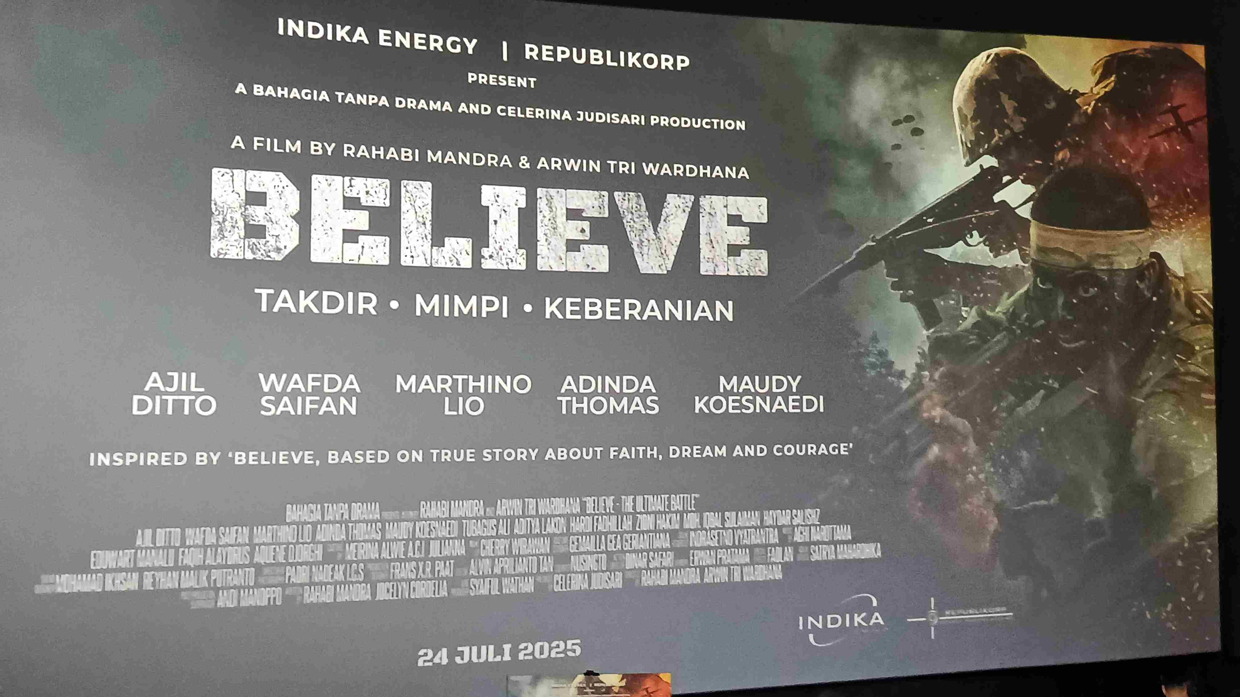 Bawakan Ketegangan yang Realistis, Trailer dan Poster Film Laga Believe: Takdir, Mimpi, Keberanian Resmi Dirilis