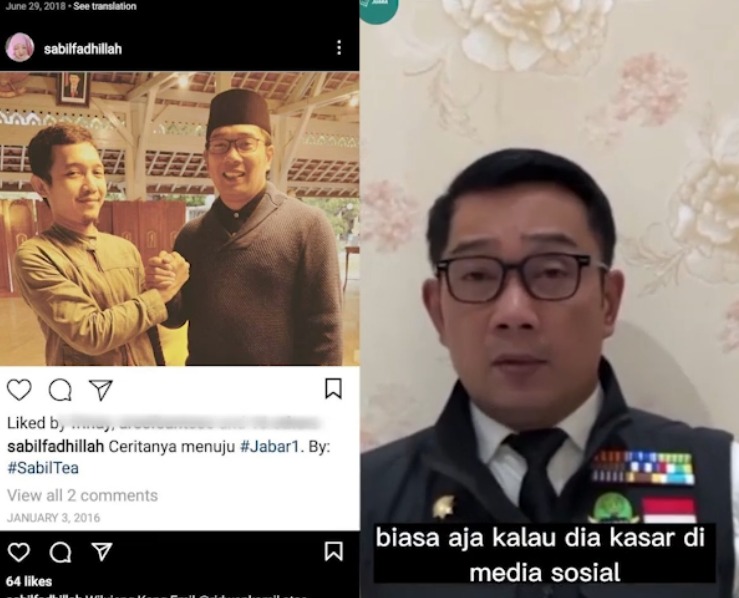 Diserang Netizen Gegara Kata 'Maneh' Guru Sabil, Ridwan Kamil Membela Diri : Saya Tidak Anti Kritik, Saya Terbuka