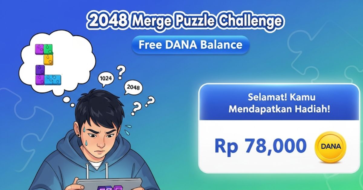 Main Game Dapat Saldo DANA Gratis dari 2048 Merge Puzzle Challenge, Putar Otak untuk Dapat Rp 78 Ribu!