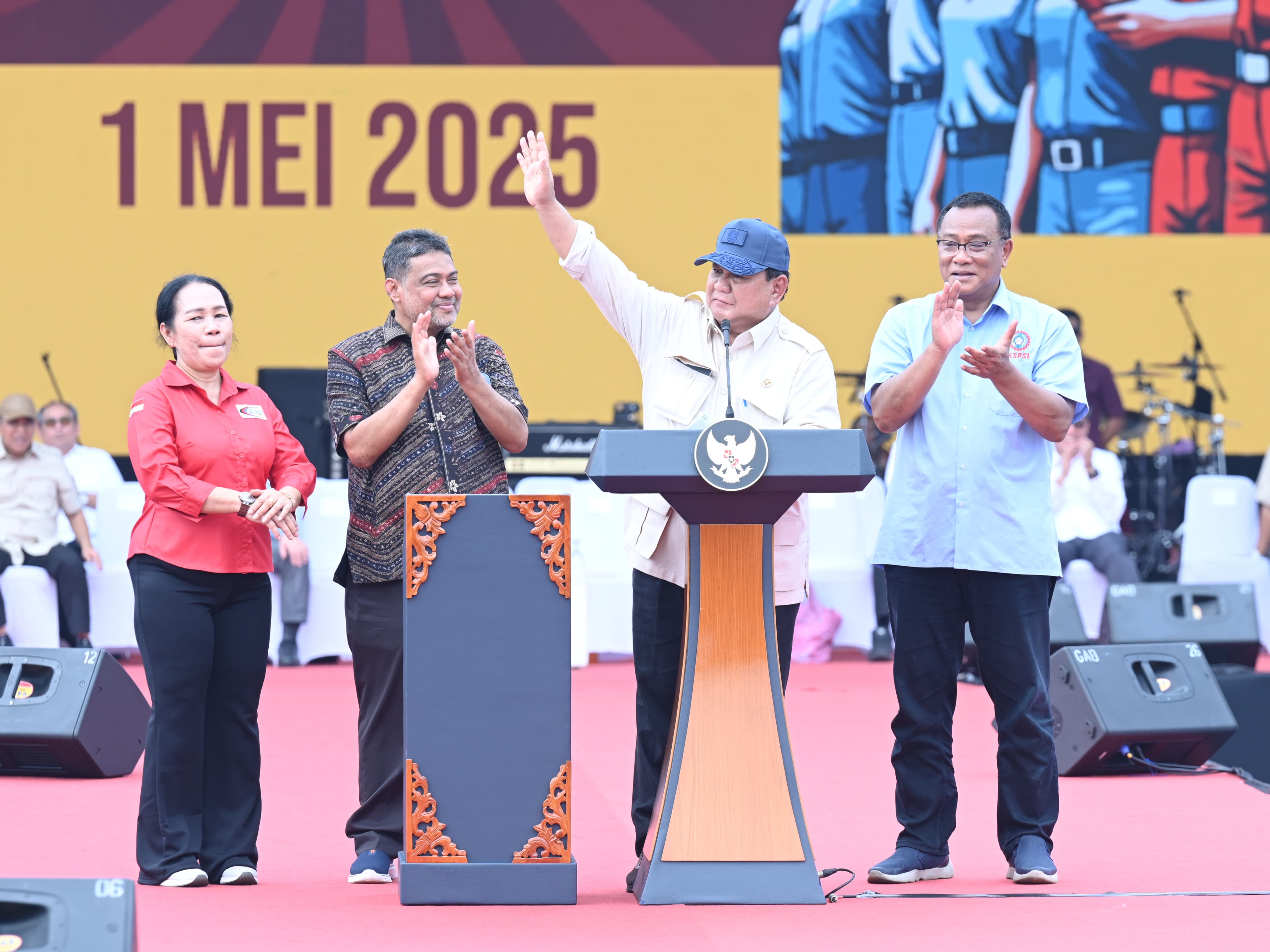 Di Hadapan Buruh, Prabowo Janji Jadikan Marsinah Pahlawan Nasional!