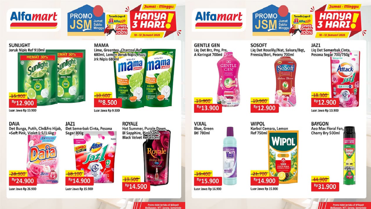 Promo Alfamart JSM Terbaru Hari Ini 11 Januari 2025, Mama Lemon Cuma Rp8 Ribuan