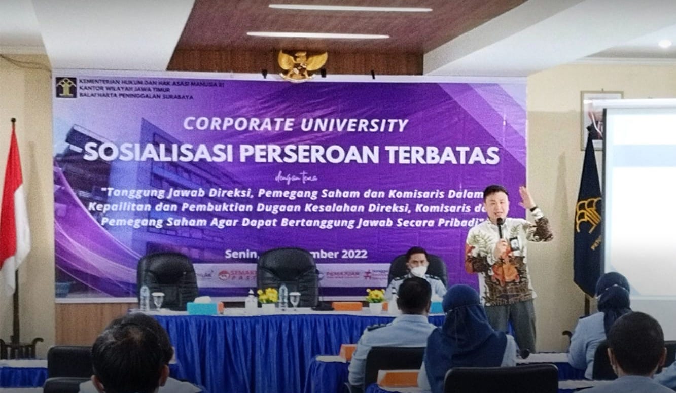 Dalam Corporate University, Michael Sugijanto Tegaskan Posisi dan Peran Balai Harta Peninggalan dalam Peristiwa Kepailitan