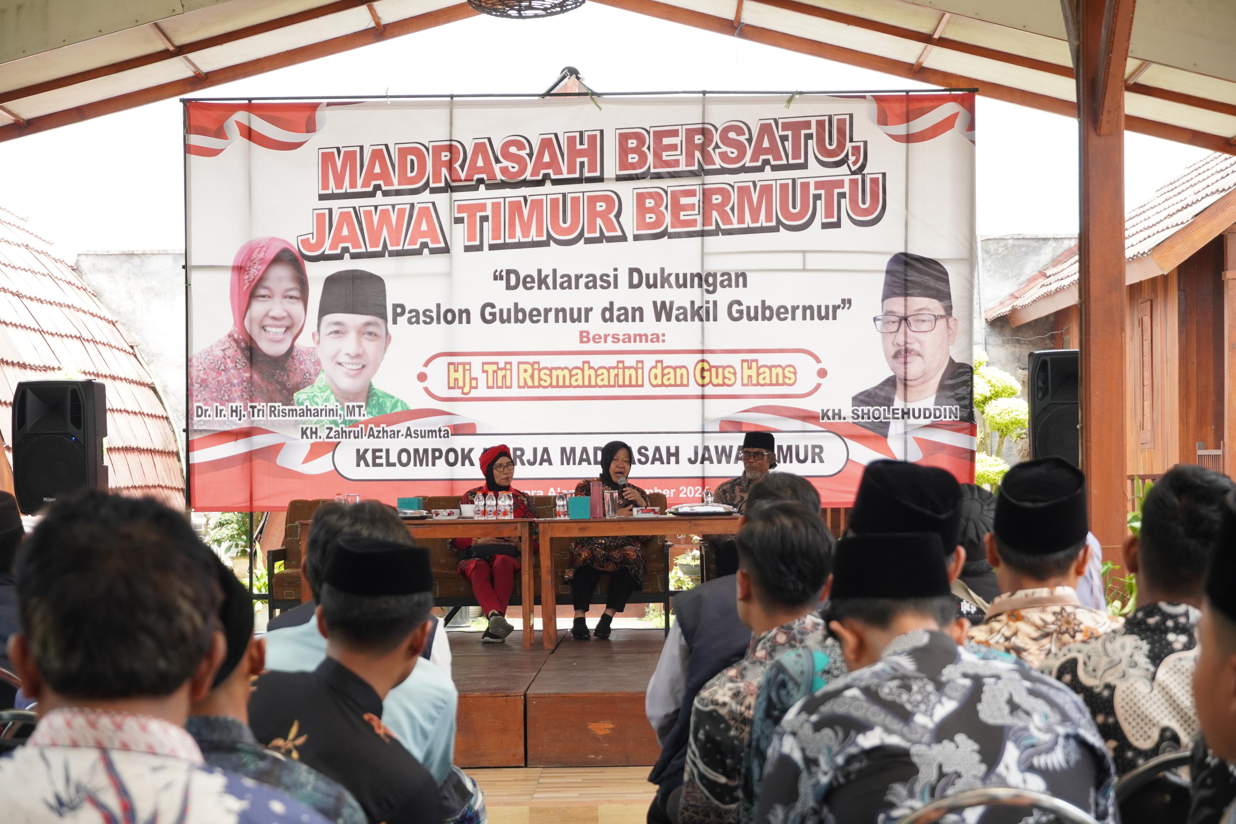 Risma-Gus Hans Dapat Dukungan Kelompok Kerja Madrasah Jawa Timur