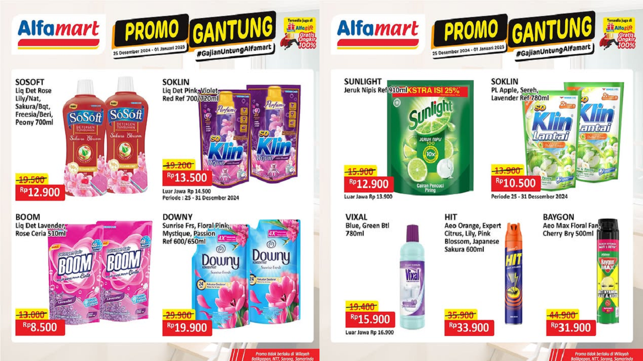 Katalog Promo JSM Alfamart 27-29 Desember 2024 Spesial Liburan Akhir Tahun, Detergen BOOM Cuma Rp8 Ribu