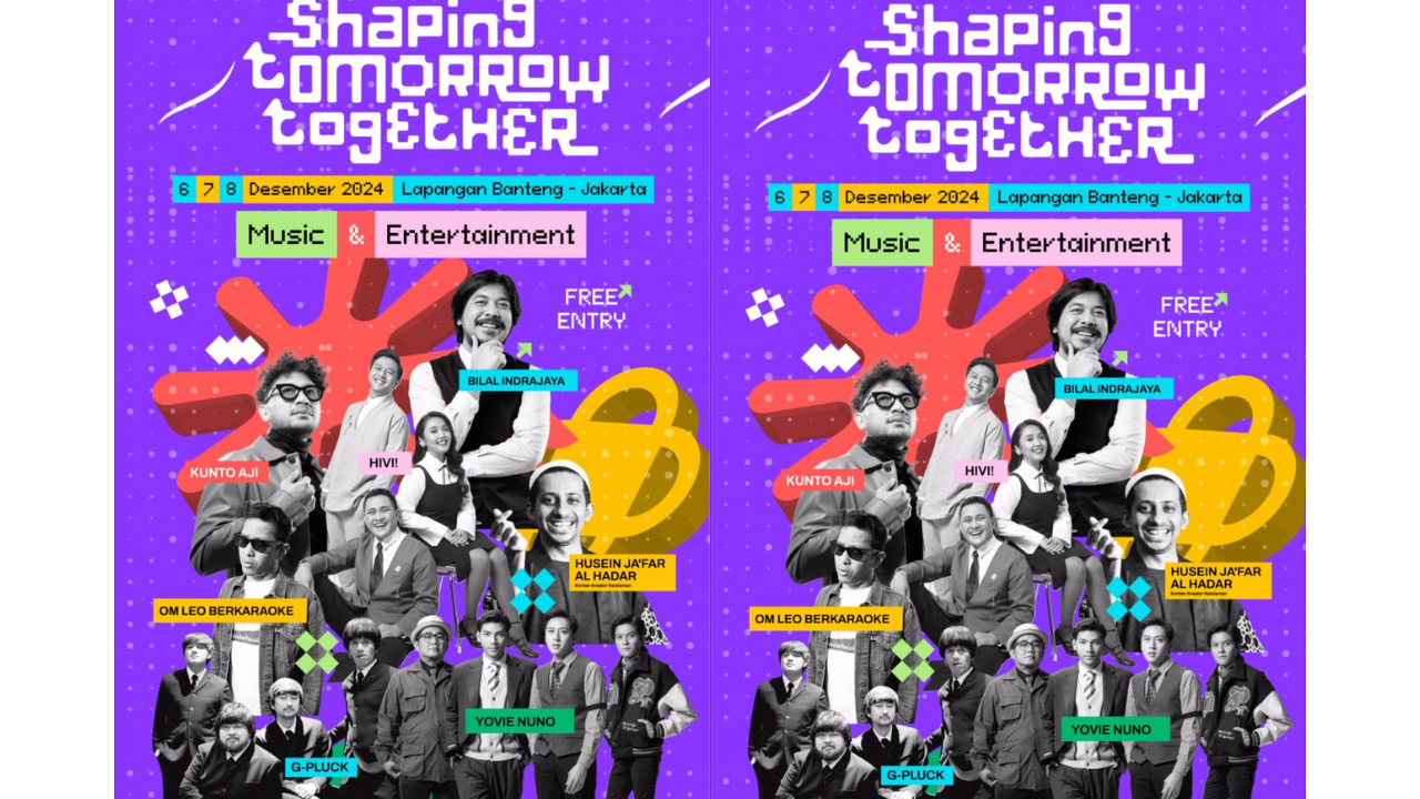 Konser Gratis Shaping Tomorrow Together di Lapangan Banteng 6-8 Desember 2024, Ada HIVI!, Yovie & Nuno, hingga Bilal Indrajaya