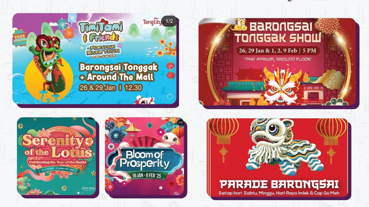 10 Lokasi Nonton Barongsai saat Imlek 2025 di Mall Tangerang Gratis, Dijamin Seru dan Meriah!