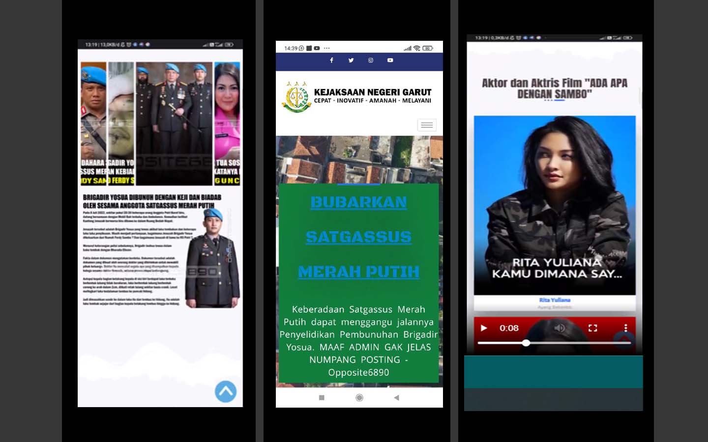 Diretas, Situs Kejari-garut.go.id Tampilkan Wajah Ferdy Sambo Bersama Istri dan Rita Yuliana