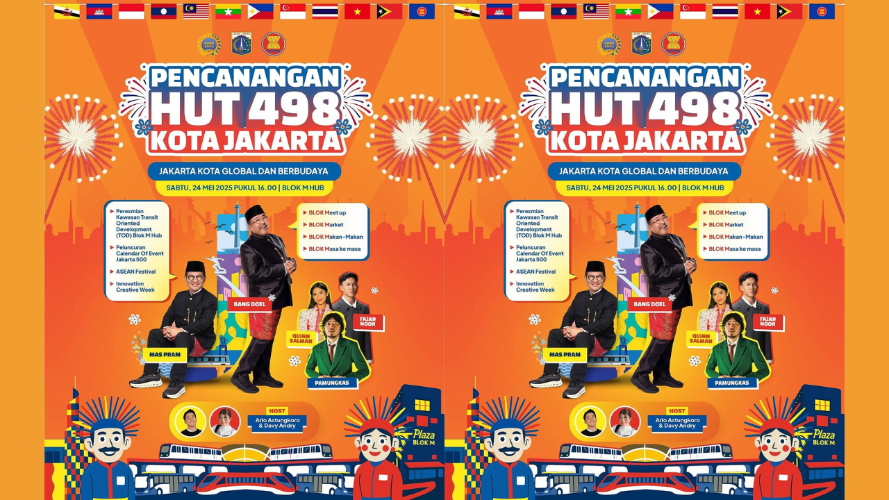 Rangkaian Kegiatan Pencanangan HUT ke-498 Jakarta di Taman Literasi Blok M Besok, Ada Bazar UMKM hingga Festival Kuliner