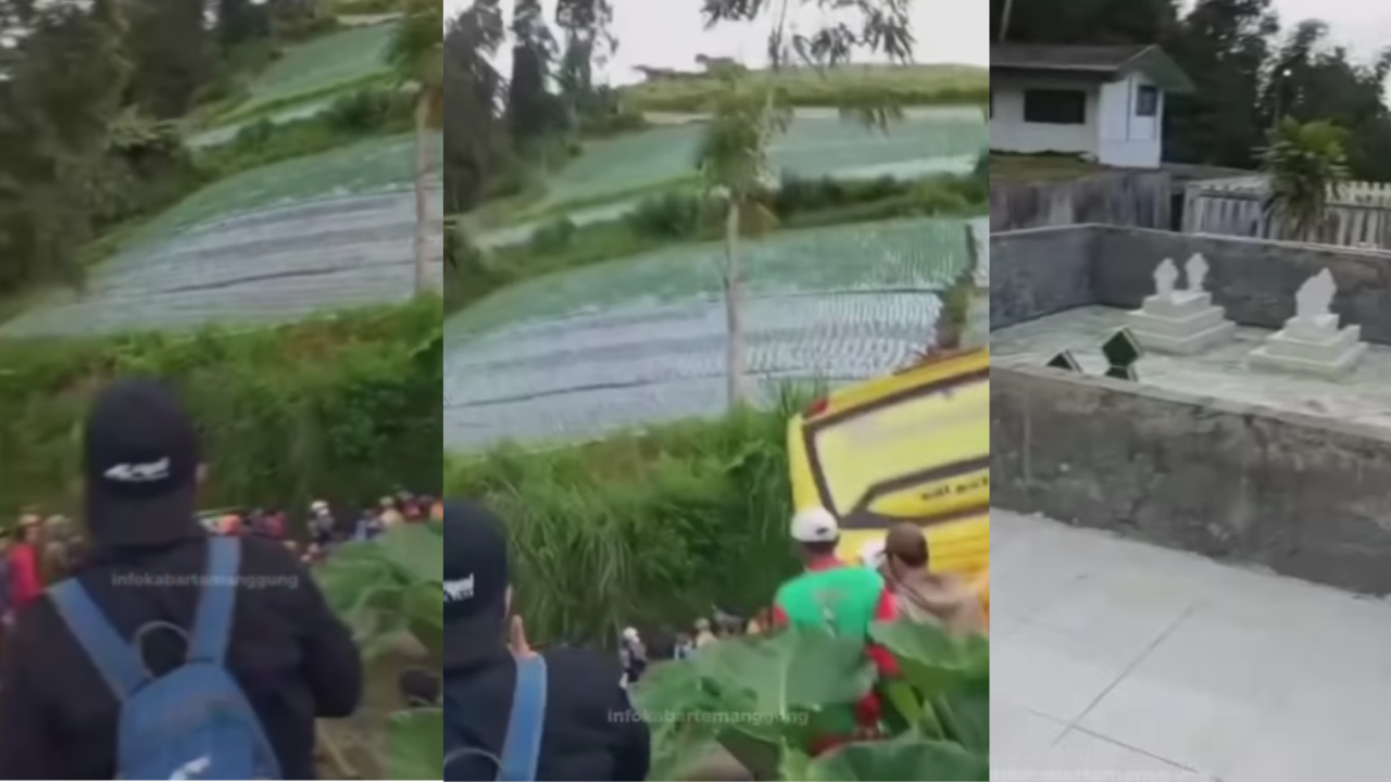 Viral Bus Rombongan Pendaki Gunung Sumbing Tersesat di Kuburan, Cek Faktanya!