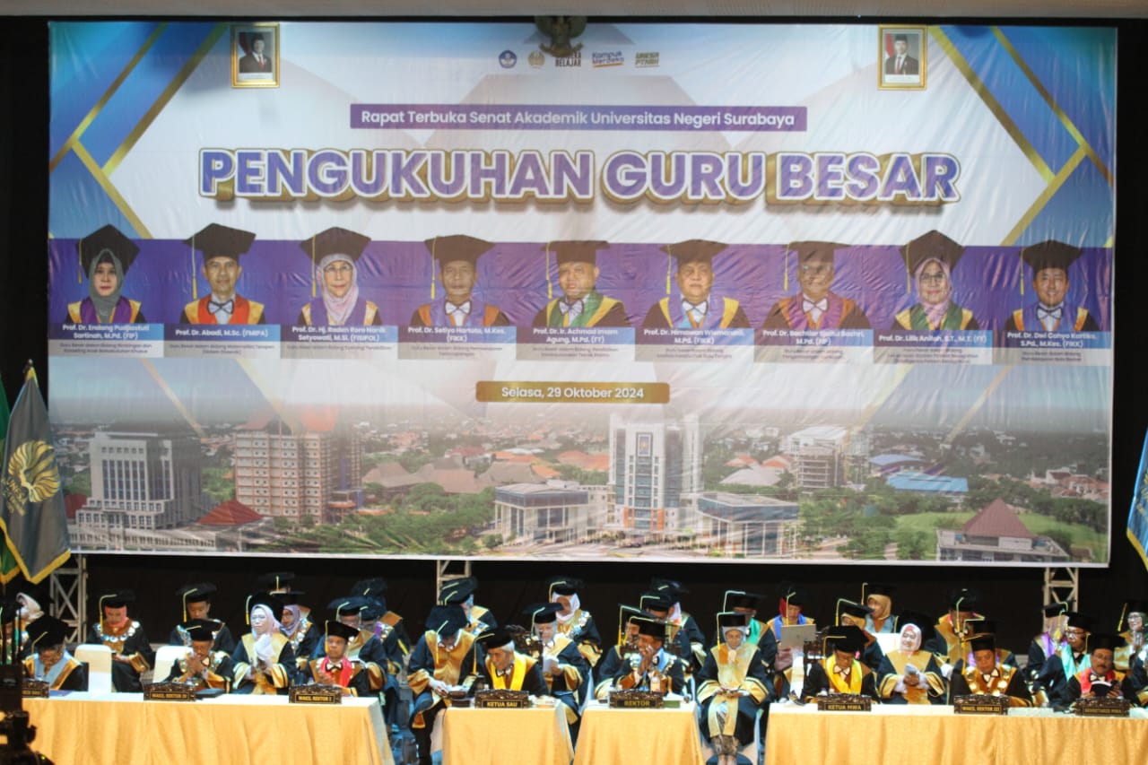 Kukuhkan 9 Guru Besar, Rektor Unesa Akui Kekurangan Gubes