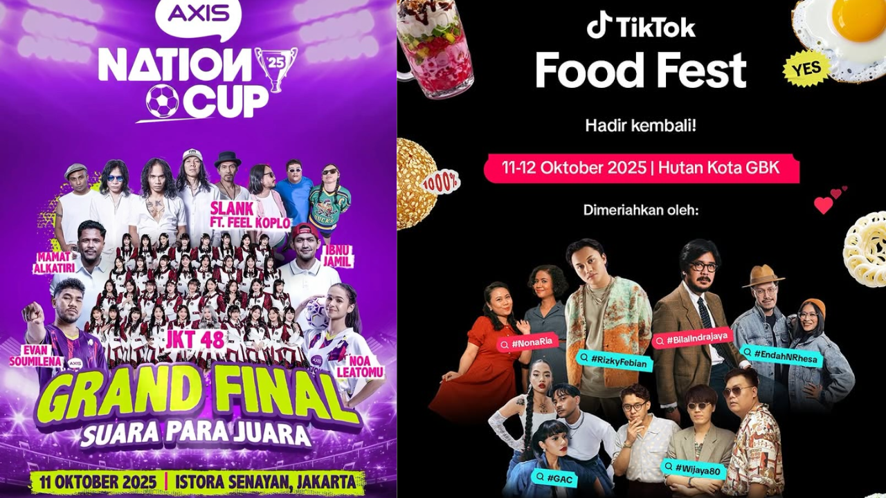 9 Konser Gratis di Jabodetabek Akhir Pekan 11-12 Oktober 2025, Ada Slank, Tulus hingga Maliq & D'Essentials!