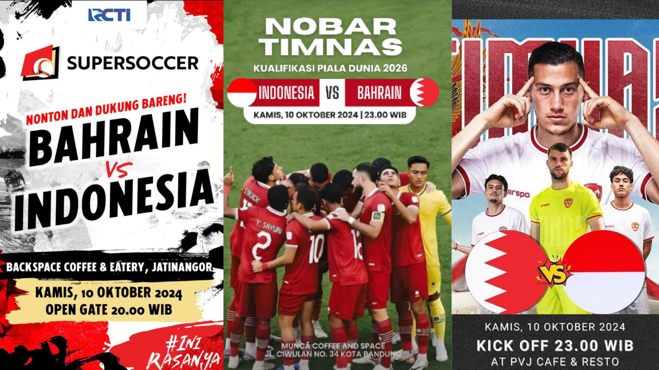 7 Tempat Nobar Timnas Indonesia vs Bahrain Resmi di Bandung, Dijamin Seru