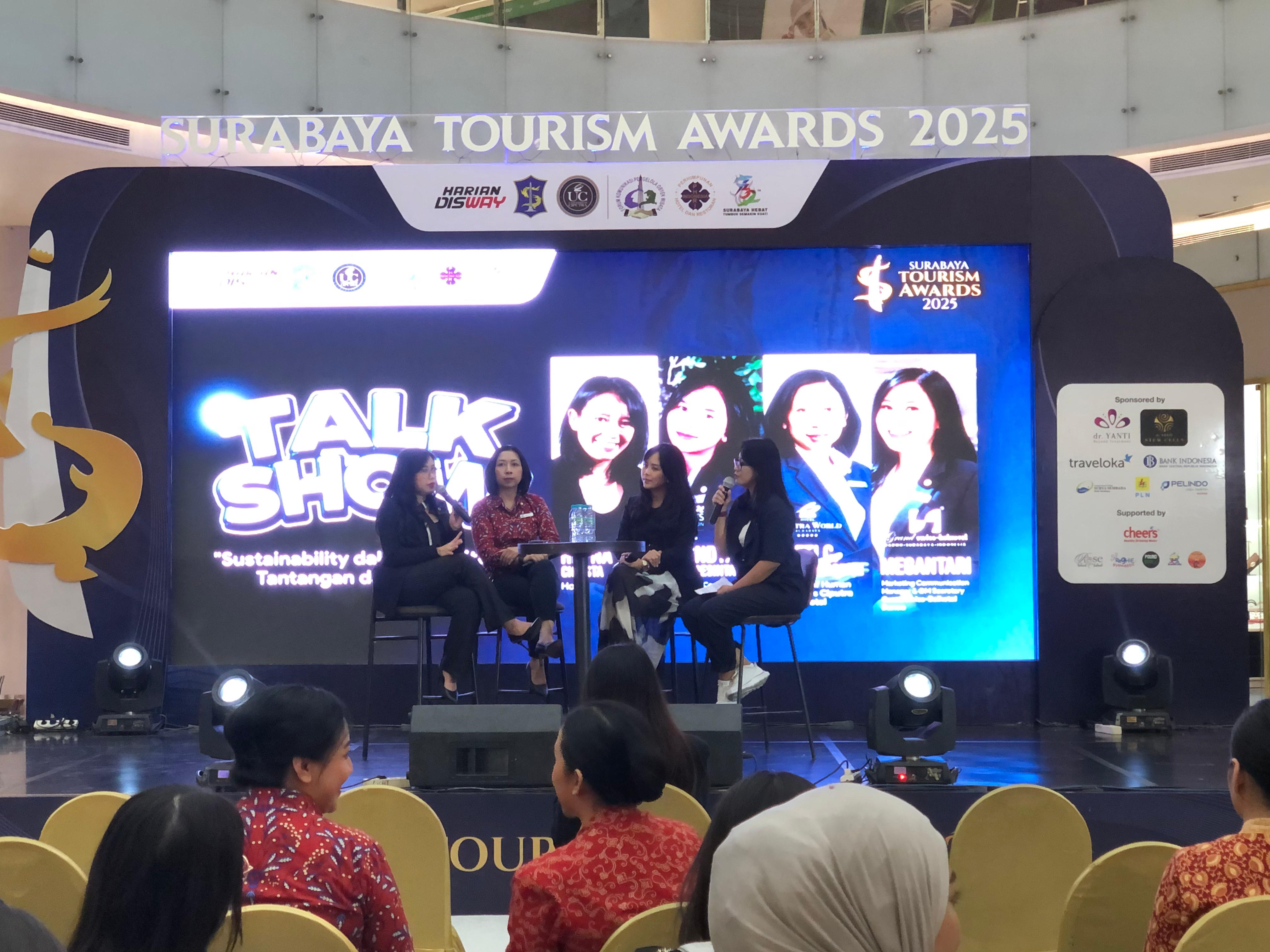 Talkshow bertajuk Sustainability dalam Hospitality di Surabaya Tourism Awards 2025, Paparkan Inovasi Ramah Lingkungan dari Tiga Hotel