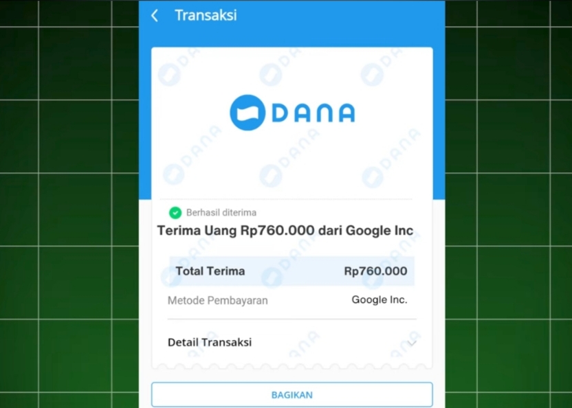 Nomor WA Kamu Terpilih Dapat Saldo DANA Gratis Rp760.000 dari Google Pagi Ini 26 Juni 2025