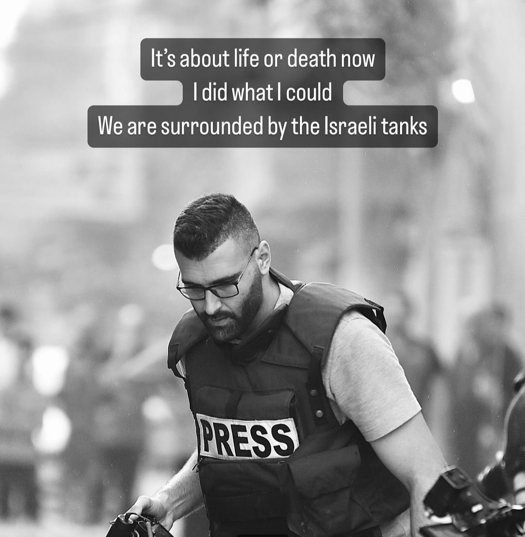 Pasrah Dikelilingi Tank Israel, Jurnalis UNRWA Motaz Azaiza Ungkap Kondisi Terkini Warga Gaza 