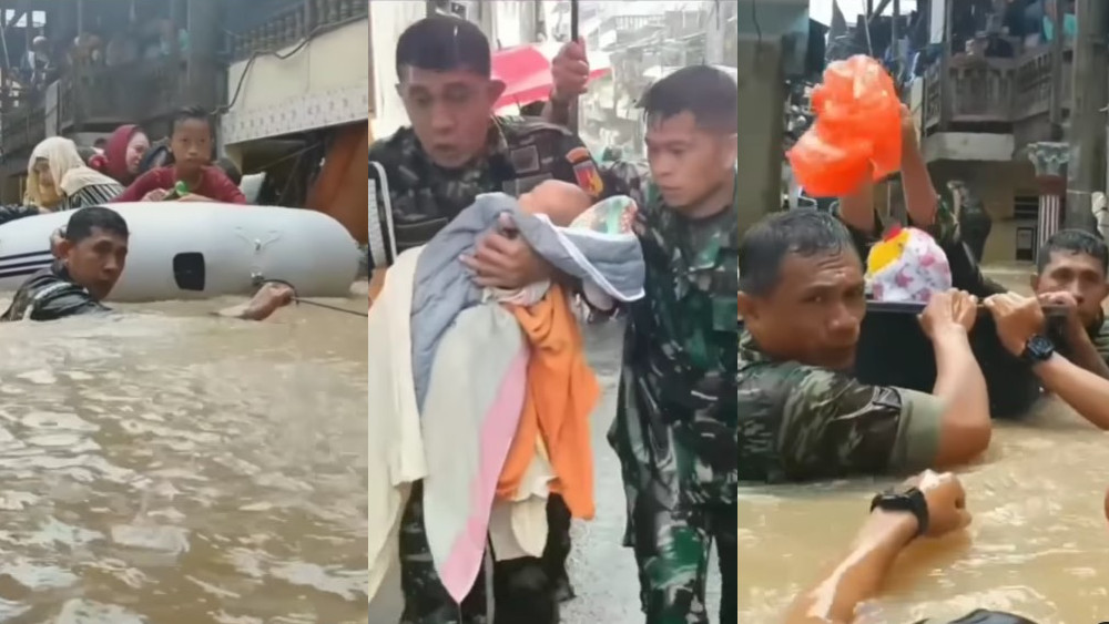 Ketinggian Banjir di Manado Capai Dada Orang Dewasa, 5 Orang Meninggal Dunia, TNI AD Bergerak Bangun Posko Pengungsian