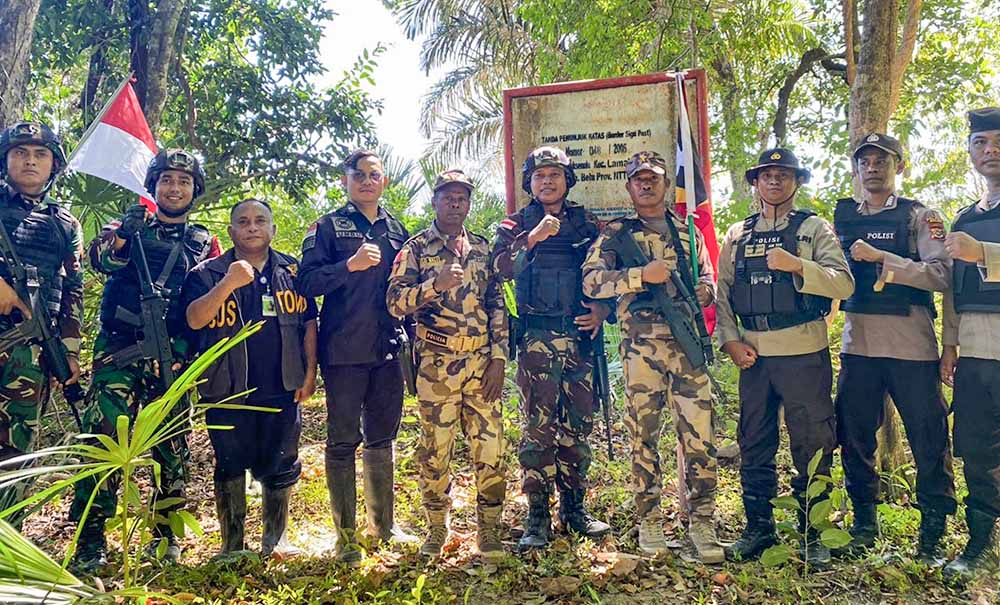 Patroli Gabungan TNI-Polri dan UPF Timor Leste Serta CIQ, Amankan Perbatasan Indonesia- Timor Leste