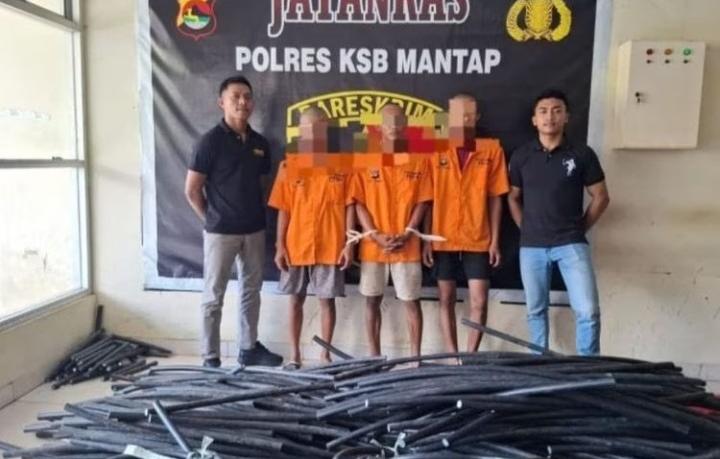 Kerugian Capai Rp 200 Juta, Polisi Ringkus Pencuri Kabel PLN di Sumbawa