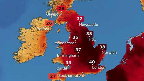 Suhu Udara Inggris Tembus 40 Derajat Celsius, Pemerintah Umumkan Keadaan Darurat