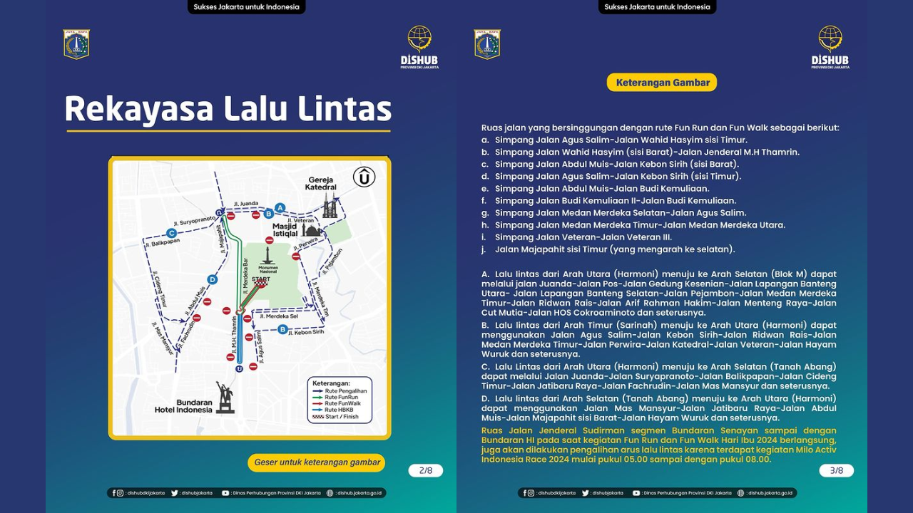 Dishub DKI Rekayasa Lalu Lintas saat Fun Run dan Fun Walk di Jakpus 8 Desember 2024