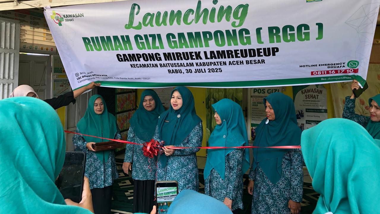 LKC Dompet Dhuafa bersama Pemerintah Kabupaten Aceh Besar Luncurkan Rumoh Gizi Gampong