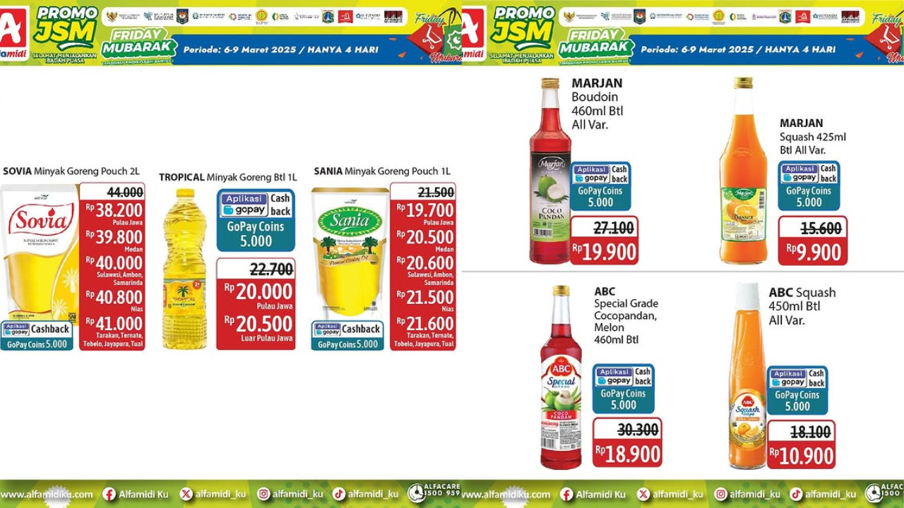 Promo JSM Alfamidi Terbaru 7-9 Maret 2025, Minyak Goreng Rp19 Ribuan
