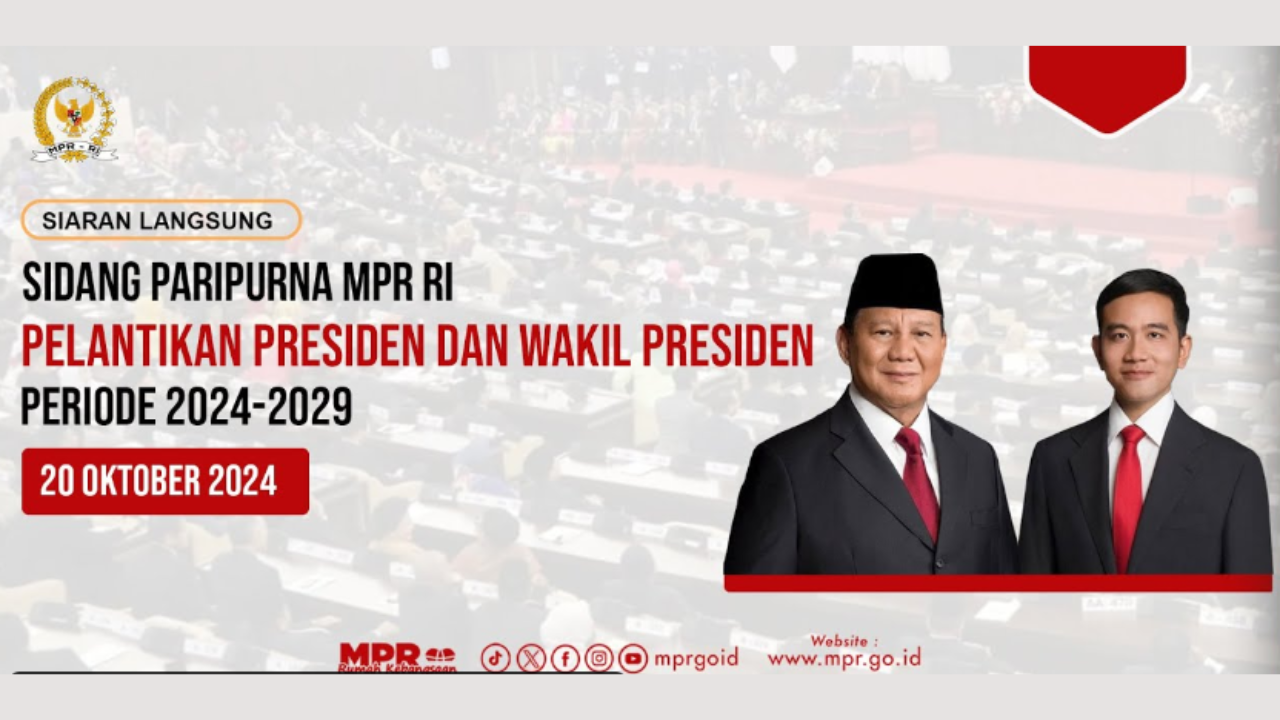 Link Live Streaming Pelantikan Presiden dan Wakil Presiden RI Periode 2024-2029 Hari ini